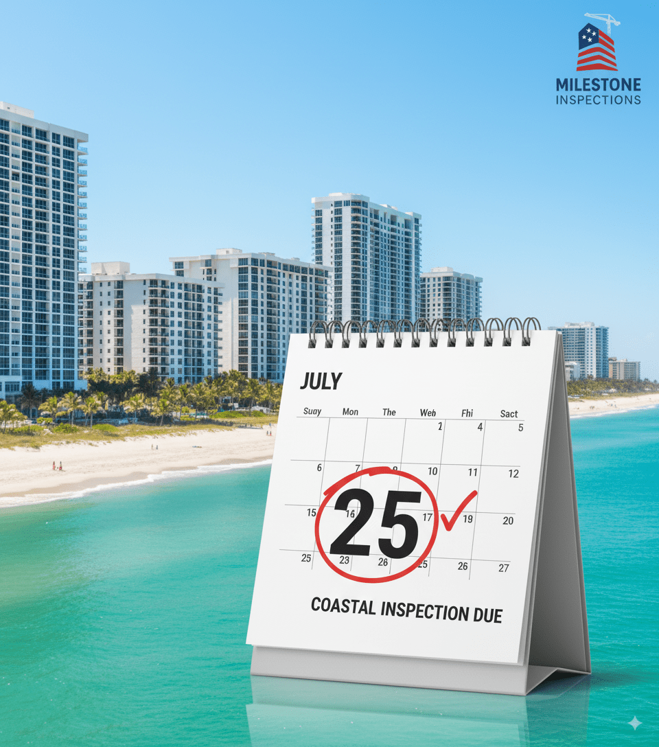 Calculating the Florida Milestone Deadline for a coastal condominium in 2025.
