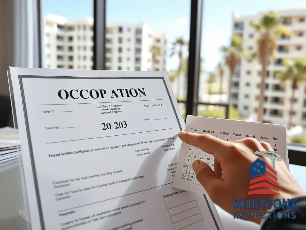 finding the certificate of occupancy florida milestone inspection date